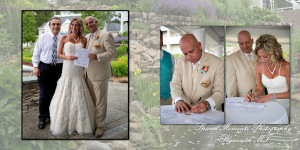 Coffee Table Design - Scott & Melissa at Bay Pointe Inn Shelbyville MI wedding album photography