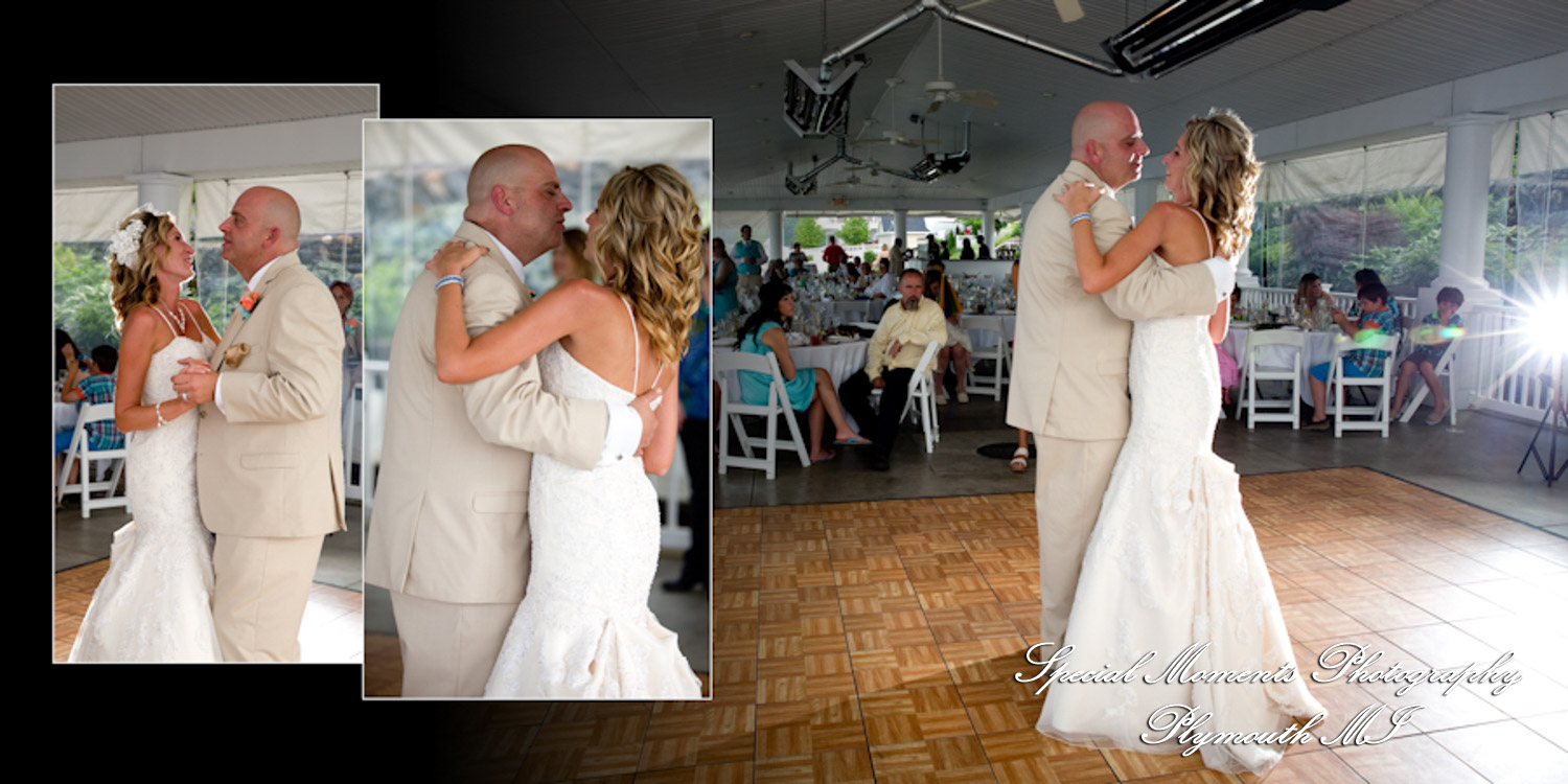Coffee Table Design - Scott & Melissa at Bay Pointe Inn Shelbyville MI wedding album photography