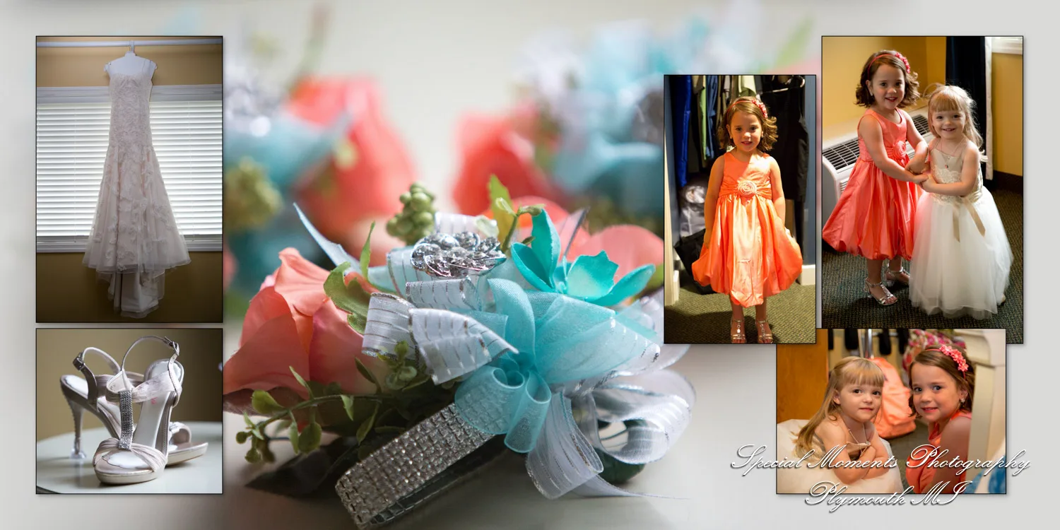 Bay Pointe Inn Shelbyville MI wedding album photograph