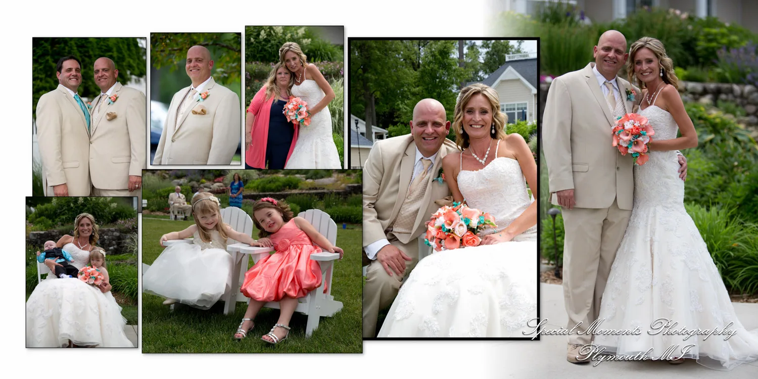 Bay Pointe Inn Shelbyville MI wedding album photograph
