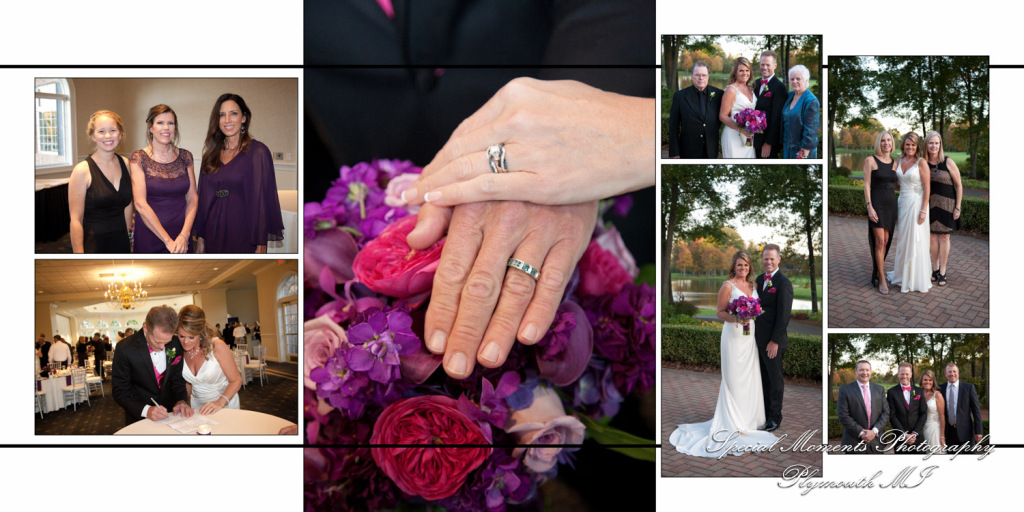Fine Art Classic Design - Richard & Daphnie at Cherry Creek Golf Club Shelby Twp. MI wedding album photography