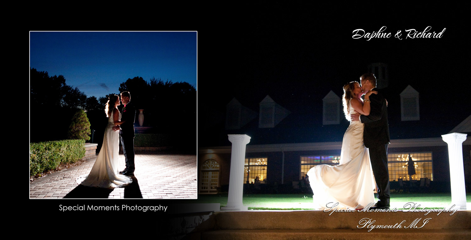 Fine Art Classic Design - Richard & Daphnie at Cherry Creek Golf Club Shelby Twp. MI wedding album photography