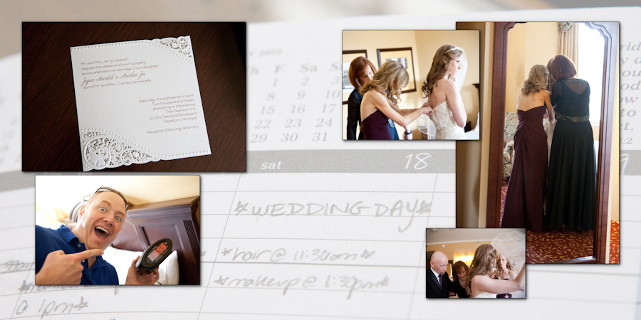 Coffee Table Design - Matthew & Jamie at Dearborn Inn Dearborn MI wedding album photography