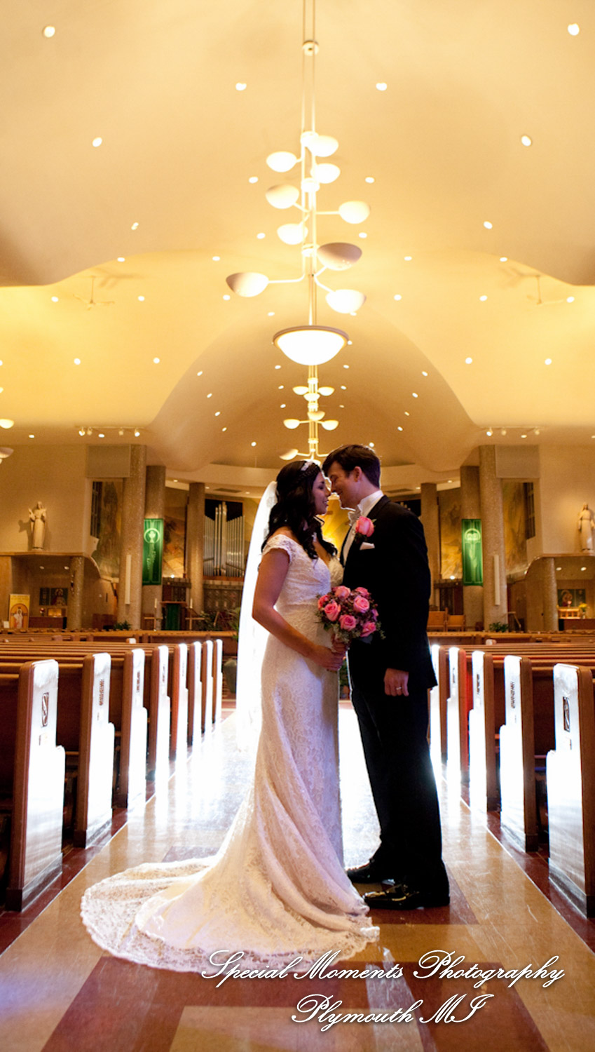 David & Cathy at St. Clare of Montefalco Grosse Pointe Park MI wedding photography