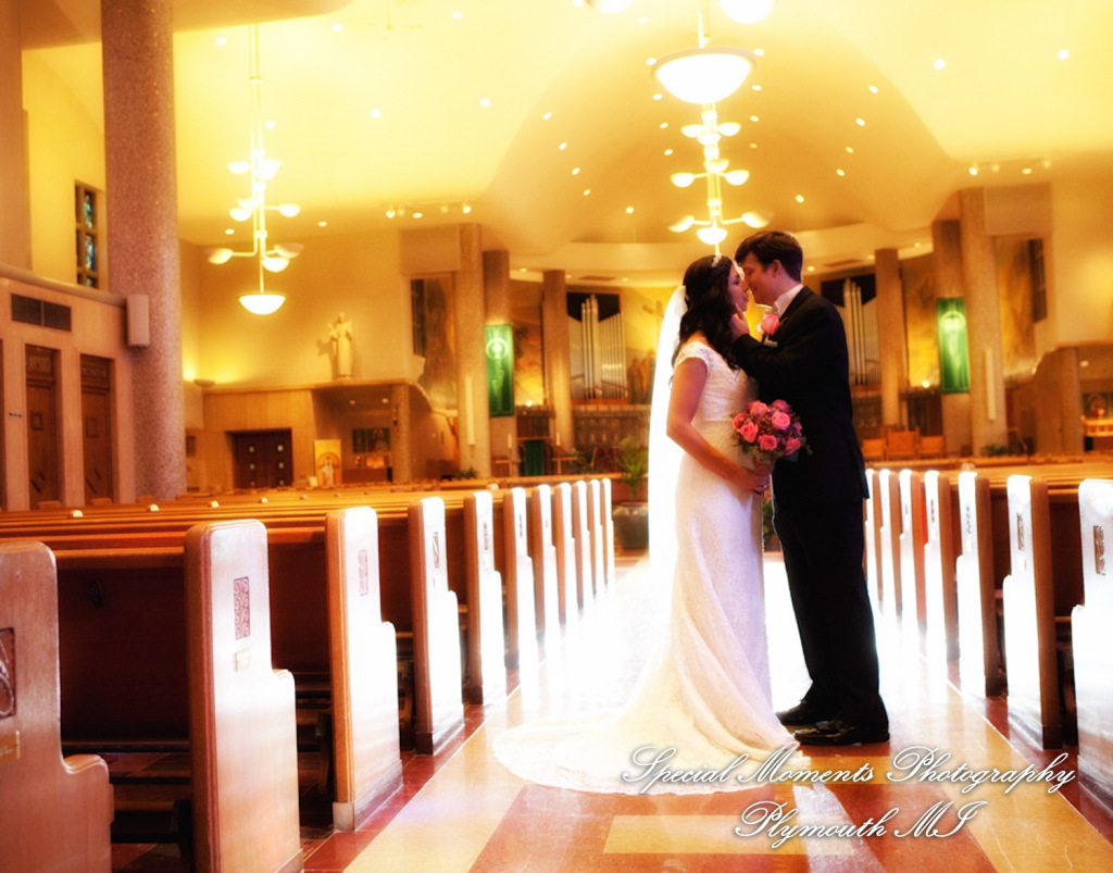 David & Cathy at St. Clare of Montefalco Grosse Pointe Park MI wedding photography