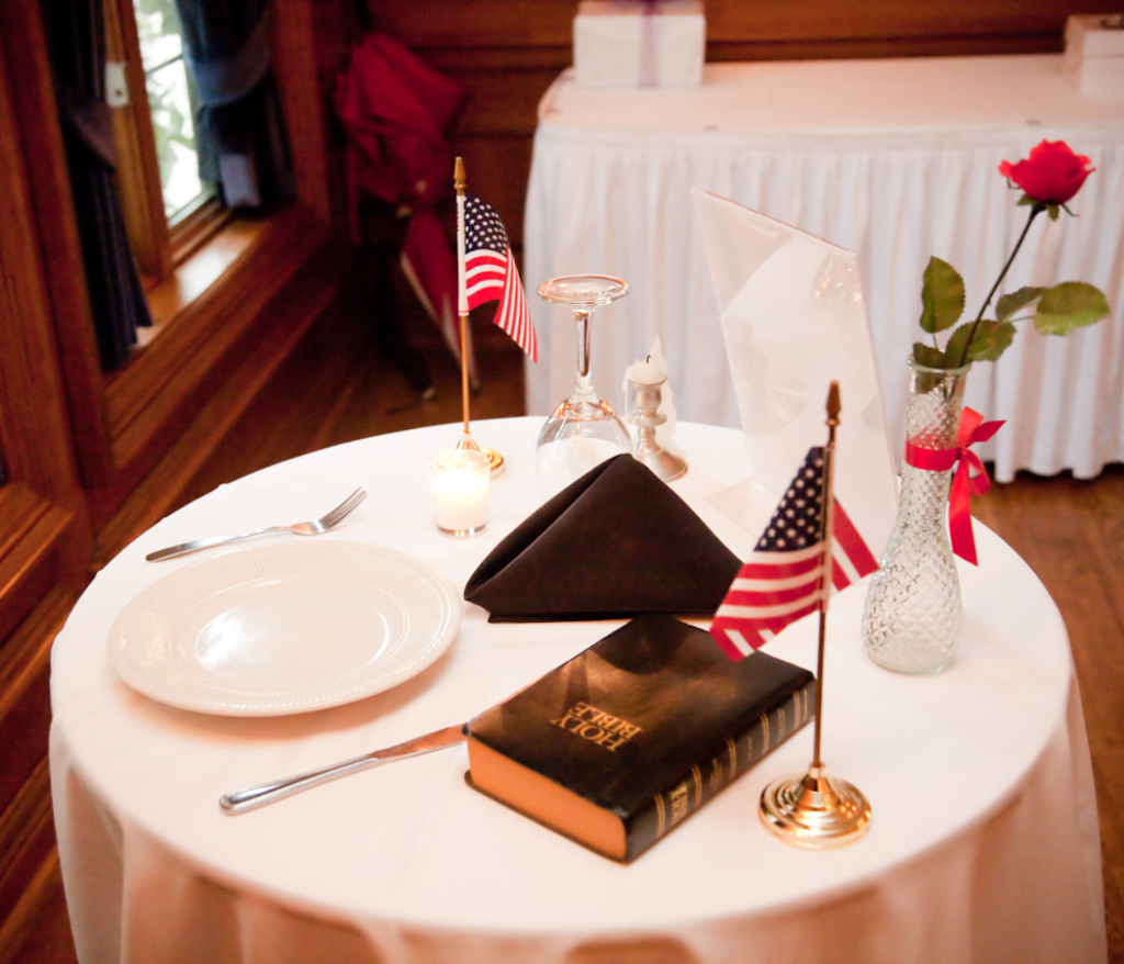 5 Star - Katherine & Bart at Canterbury Castle Lake Orion MI Missing Man Table