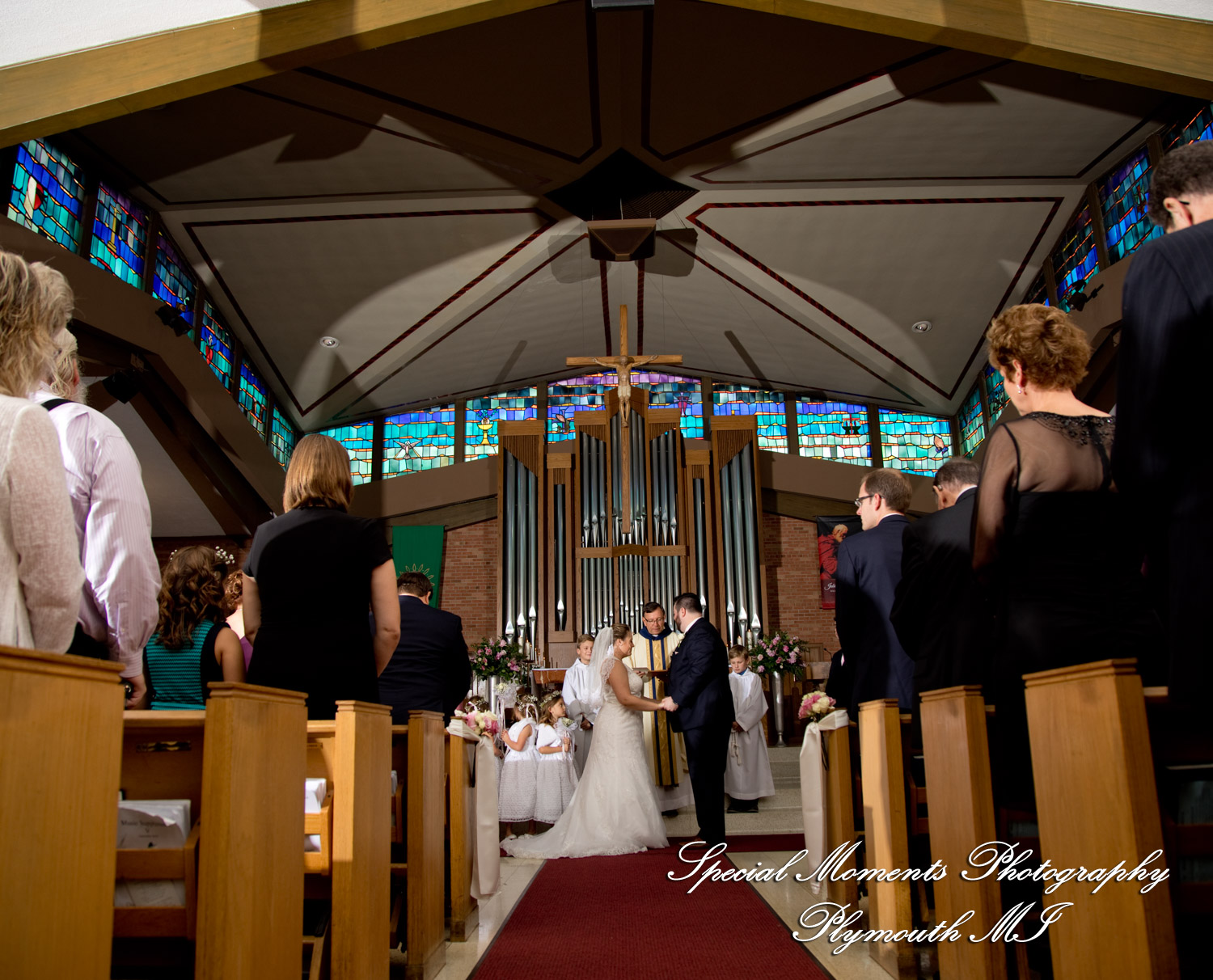 Marie & Steven at Holy Family Catholic Grand Blanc MI wedding photography