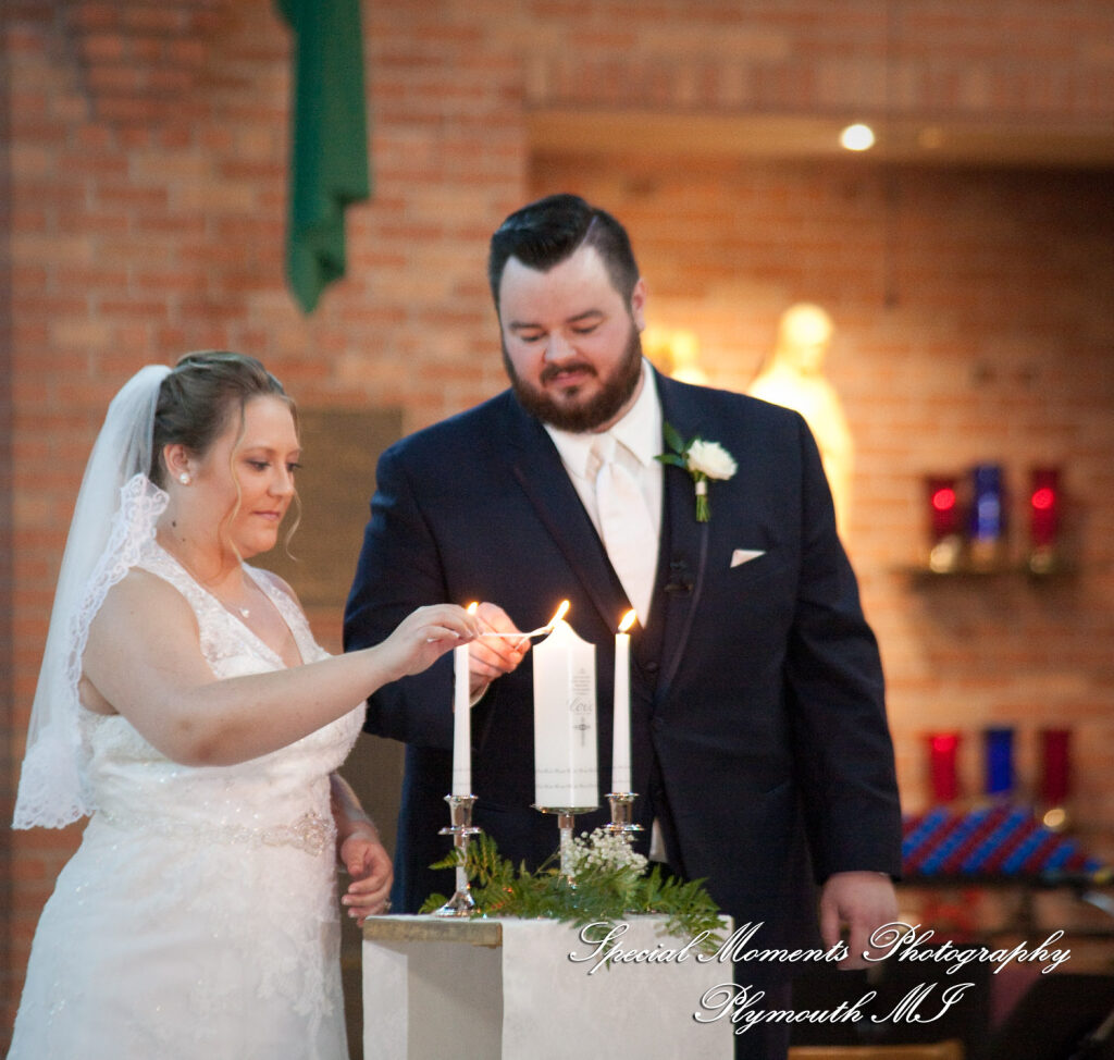 Marie & Steven at Holy Family Catholic Grand Blanc MI wedding photography