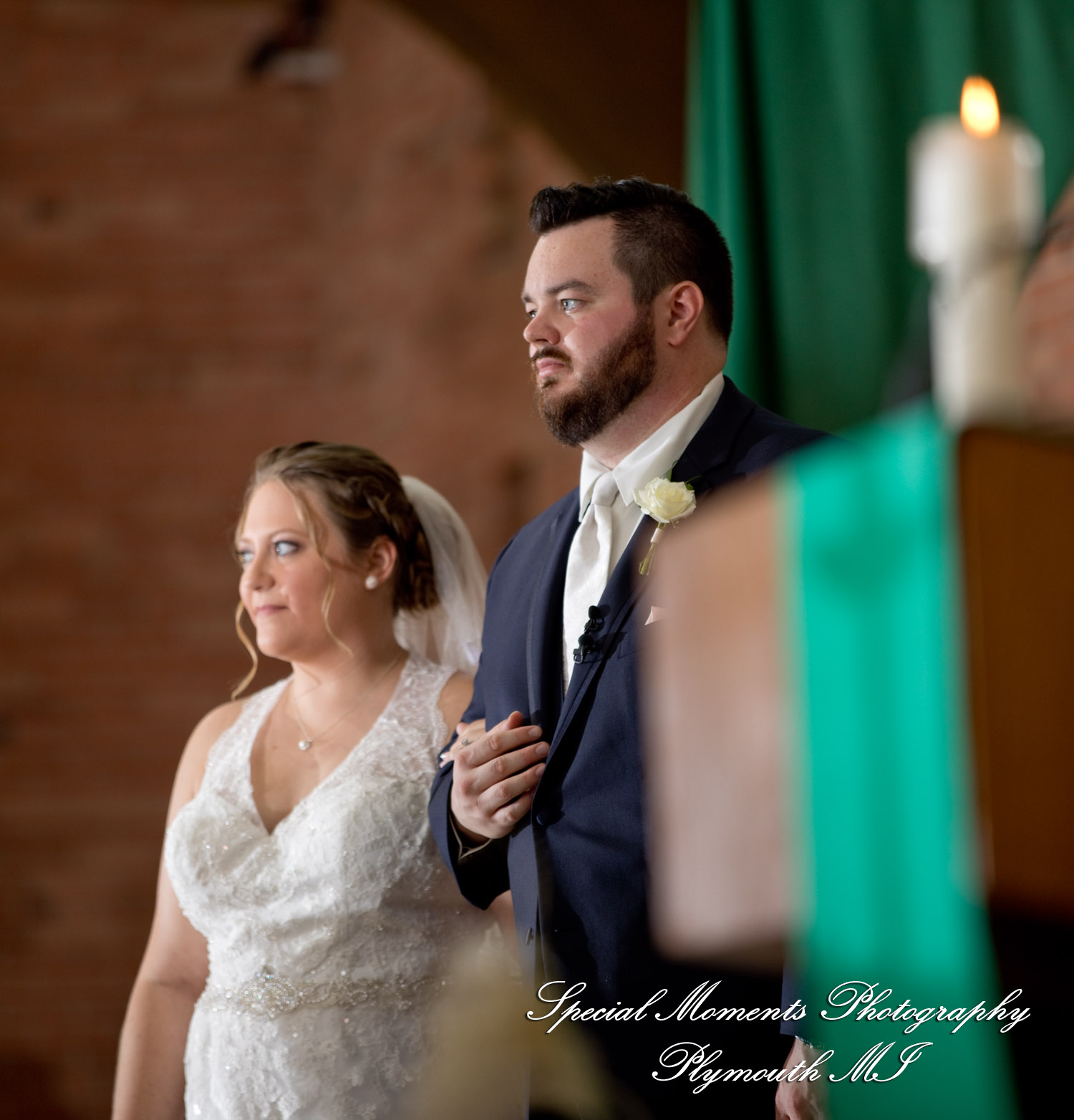 Marie & Steven at Holy Family Catholic Grand Blanc MI wedding photography