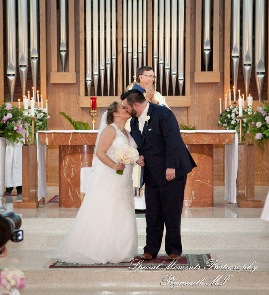 Marie & Steven at Holy Family Catholic Grand Blanc MI wedding photography