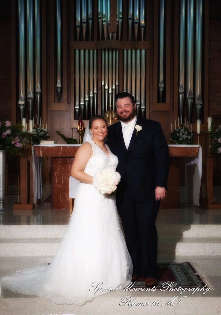 Marie & Steven at Holy Family Catholic Grand Blanc MI wedding photography
