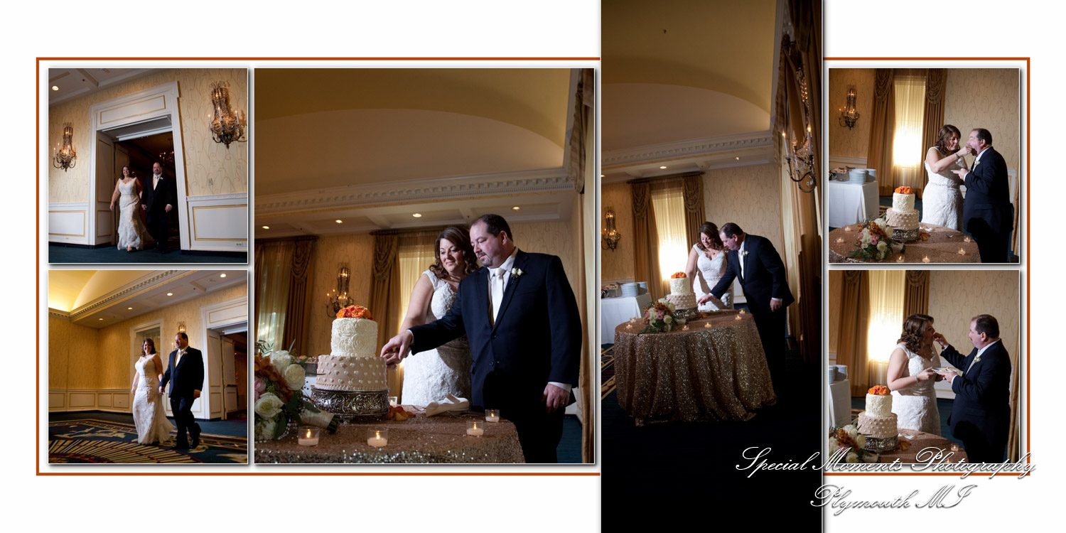 Fine Art Classic Design - Gerald & Paulette at Dearborn Inn MI wedding album photography