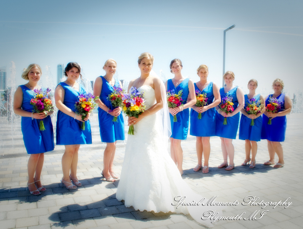 Kimberly & Joseph at Roostertail Detroit MI wedding photography