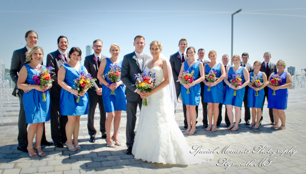 Kimberly & Joseph at Roostertail Detroit MI wedding photography