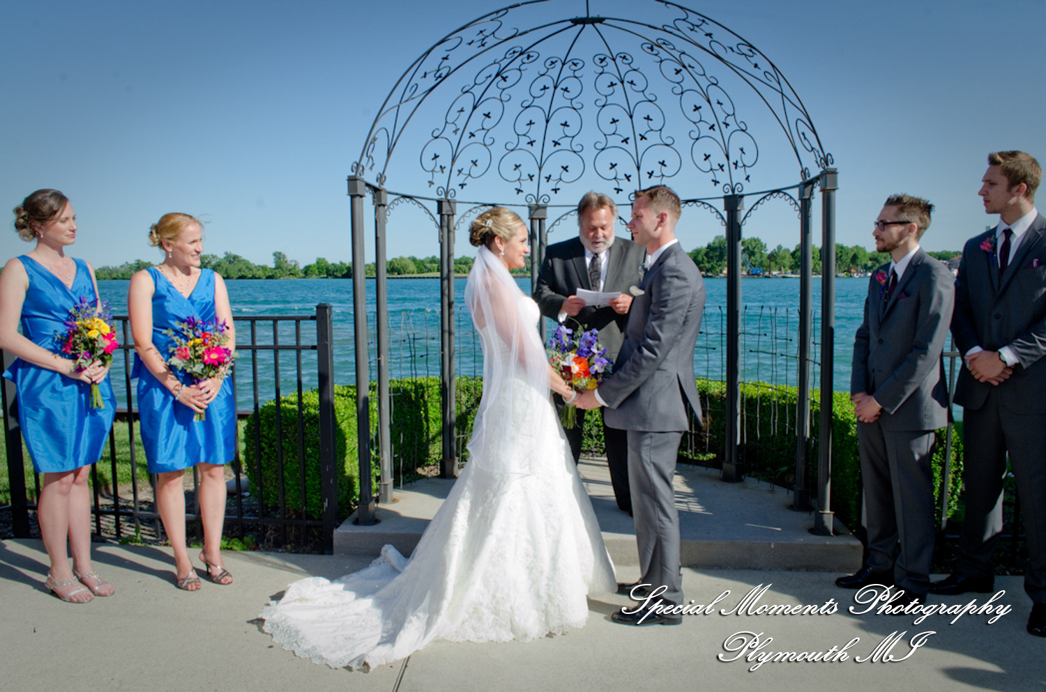 Kimberly & Joseph at Roostertail Detroit MI wedding photography