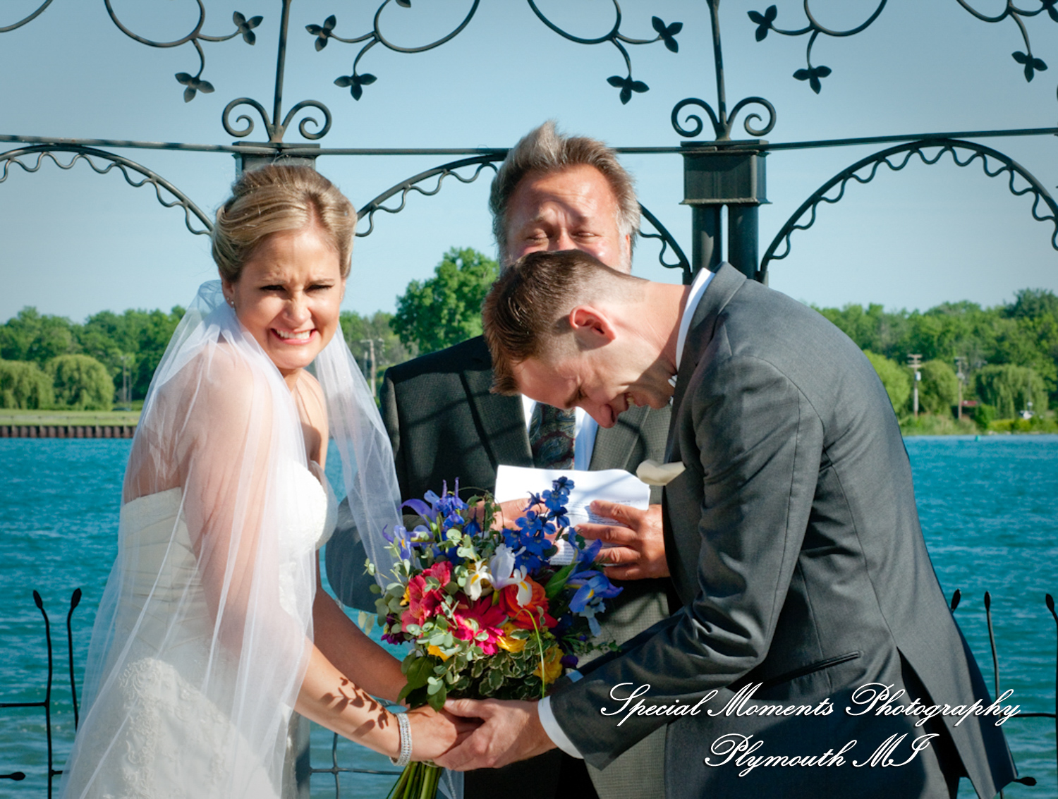 Kimberly & Joseph at Roostertail Detroit MI wedding photography
