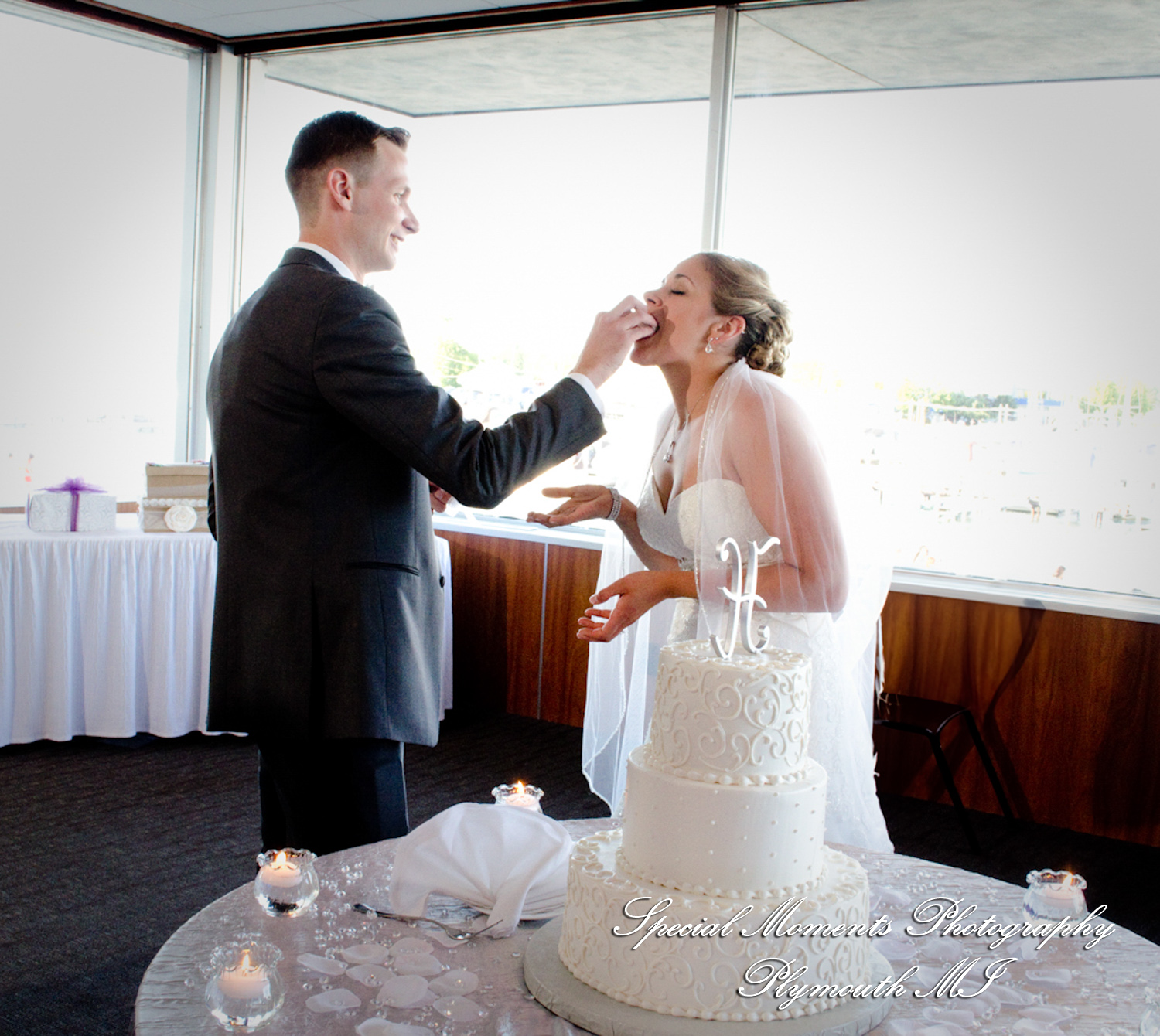 Kimberly & Joseph at Roostertail Detroit MI wedding photography