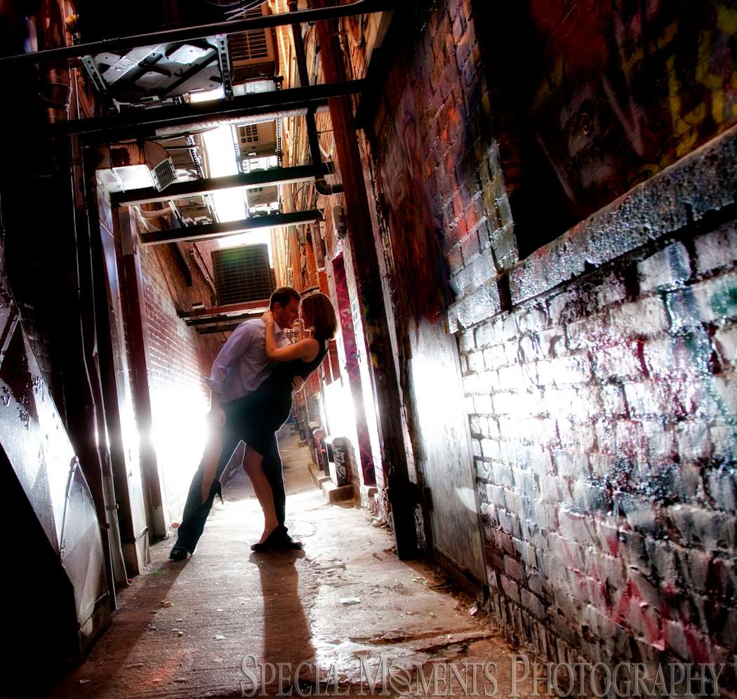 Downtown Ann Arbor MI engagement photograph