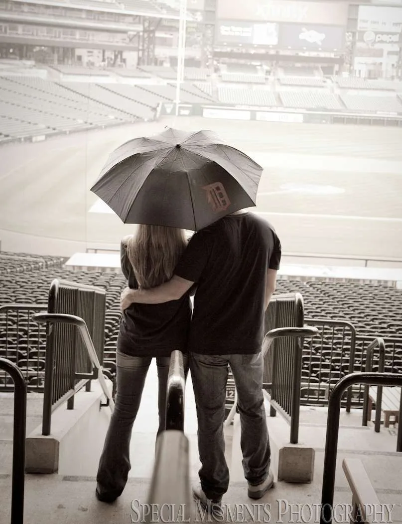 Comerica Park Detroit MI Engagement photograph