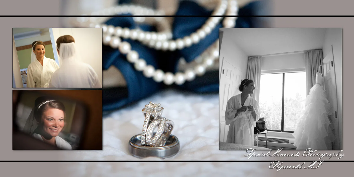 Canterbury Castle Lake Orion MI wedding album photograph