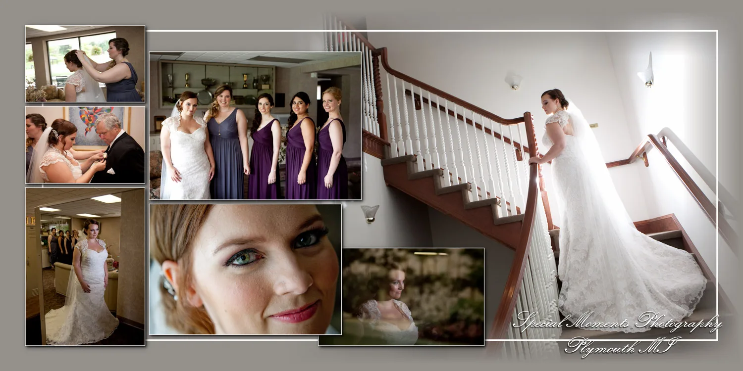 Washtenaw Golf Club Ypsilanti MI wedding album photograph