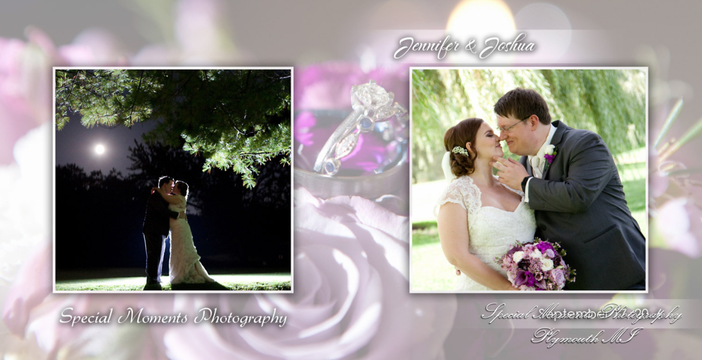 Coffee Table Design - Josh & Jennifer at Washtenaw Golf Club Ypsilanti MI wedding album photography
