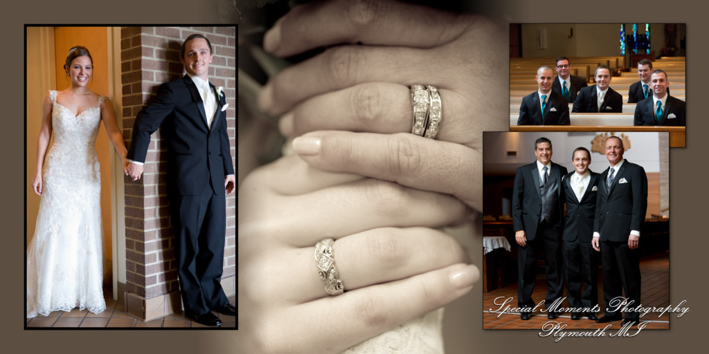 Coffee Table Design - Kelsey Eric at Our Lady of the Lakes Waterford MI wedding album photography