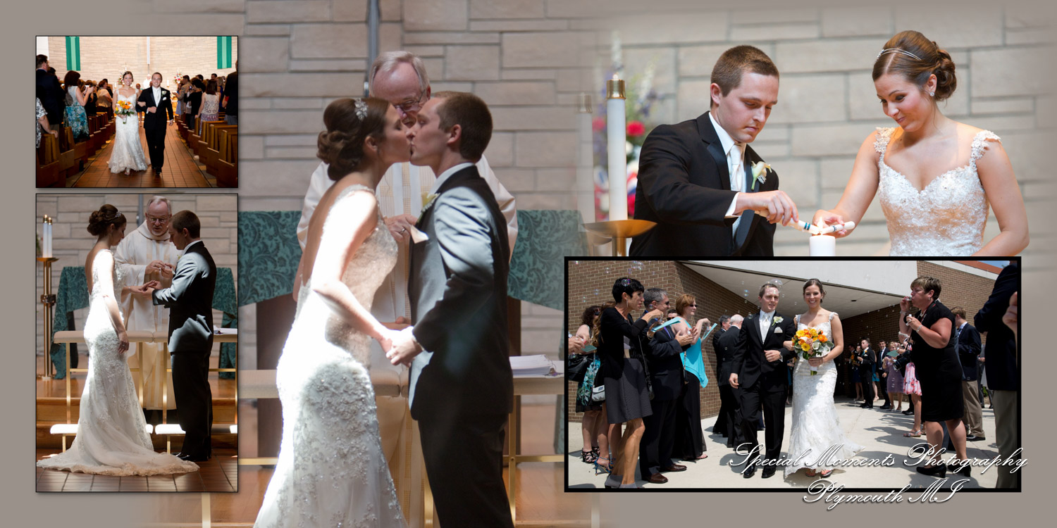 Coffee Table Design - Kelsey Eric at Our Lady of the Lakes Waterford MI wedding album photography