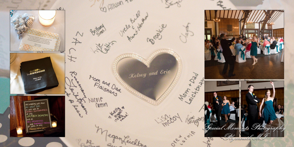 Coffee Table Design - Kelsey Eric at Indianwood Golf Country Club Lake Orion MI wedding album photography