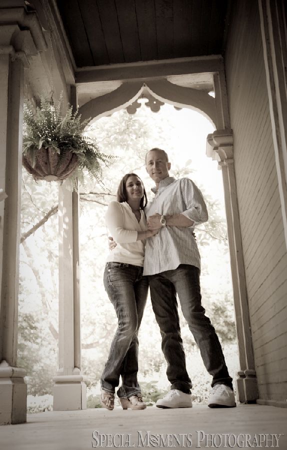 Mill Race Northville MI engagement photograph
