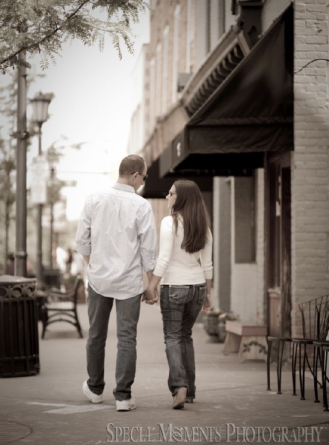 Mill Race Northville MI engagement photograph