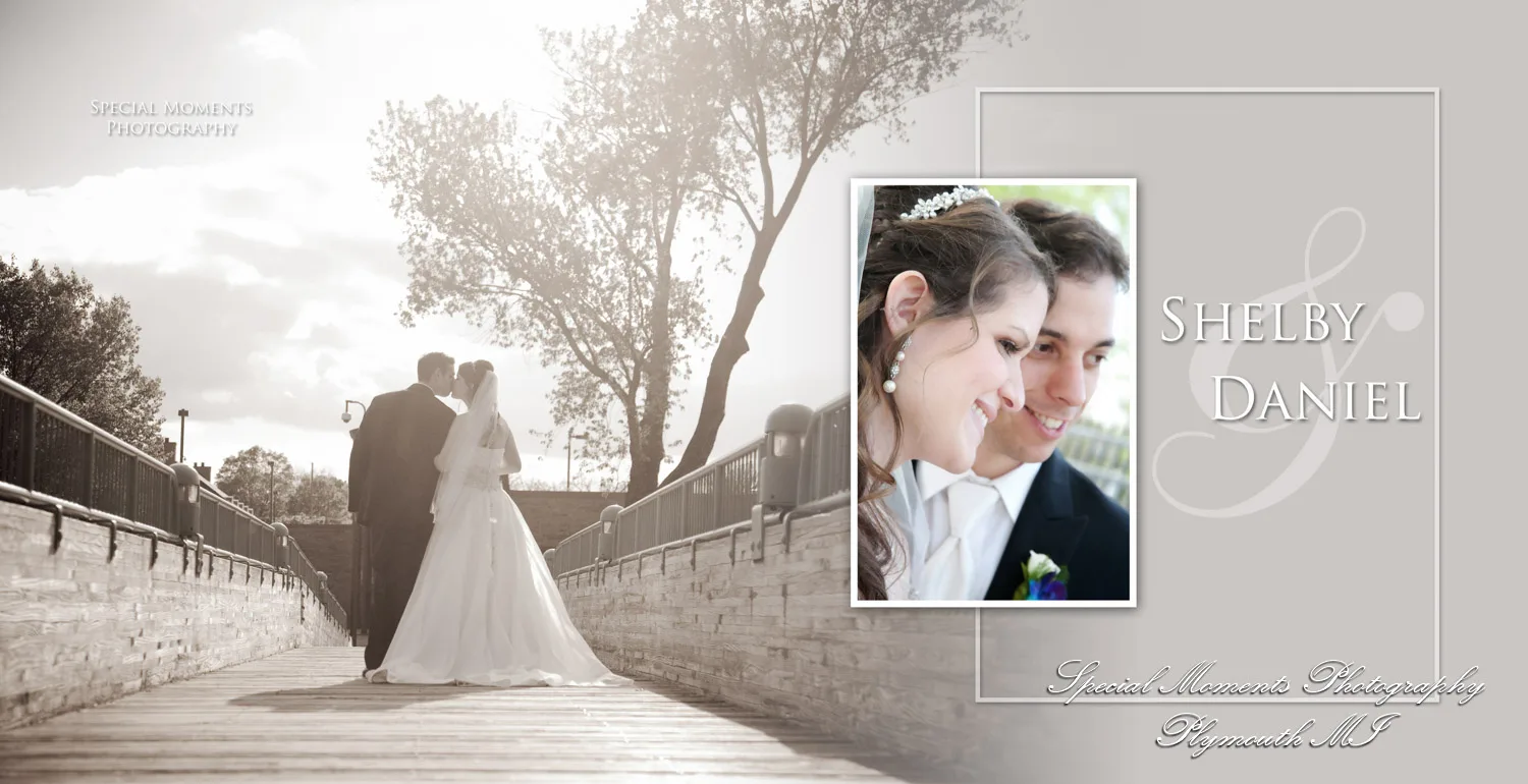 Crystal Gardens Howell MI wedding album photograph