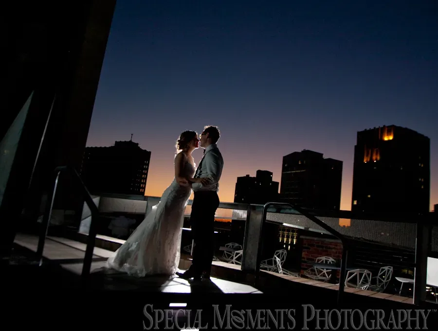 Madison Building Rooftop Detroit MI wedding photograph