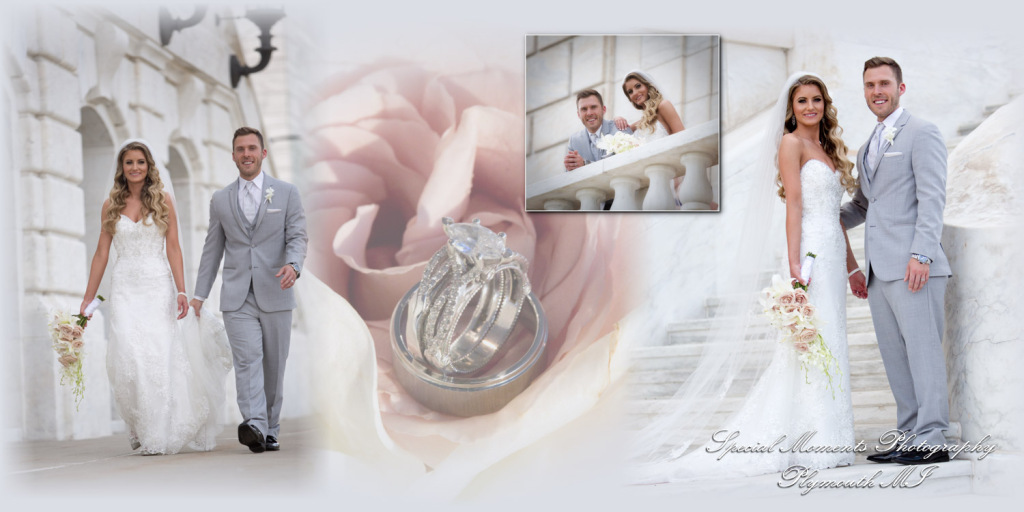 Coffee Table Design - Robert & Jennifer at Waterrview Loft Detroit MI wedding album photography