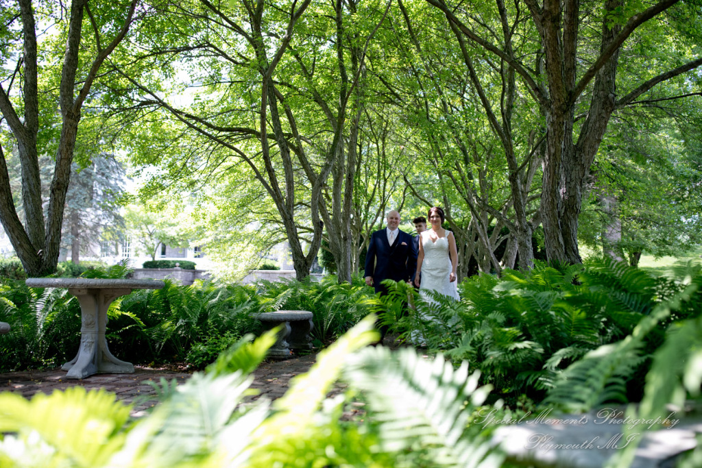 Krystal & Brian at Wellers East Garden Saline MI wedding photograph