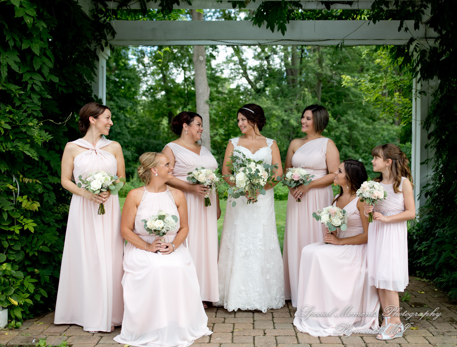 Krystal & Brian at Wellers East Garden Saline MI wedding photograph