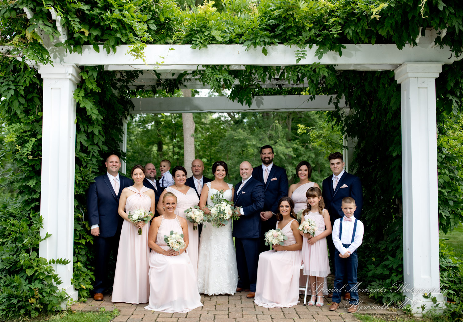 Krystal & Brian at Wellers East Garden Saline MI wedding photograph