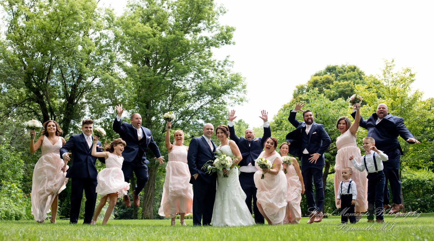 Krystal & Brian at Wellers East Garden Saline MI wedding photograph