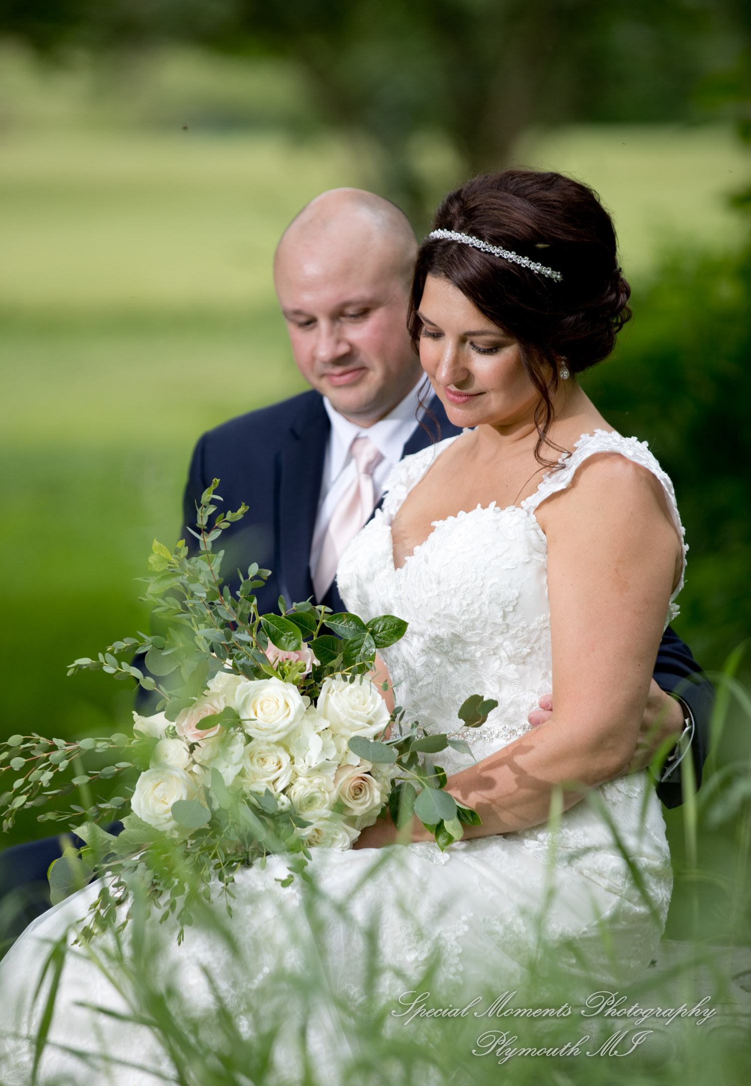 Krystal & Brian at Wellers East Garden Saline MI wedding photograph