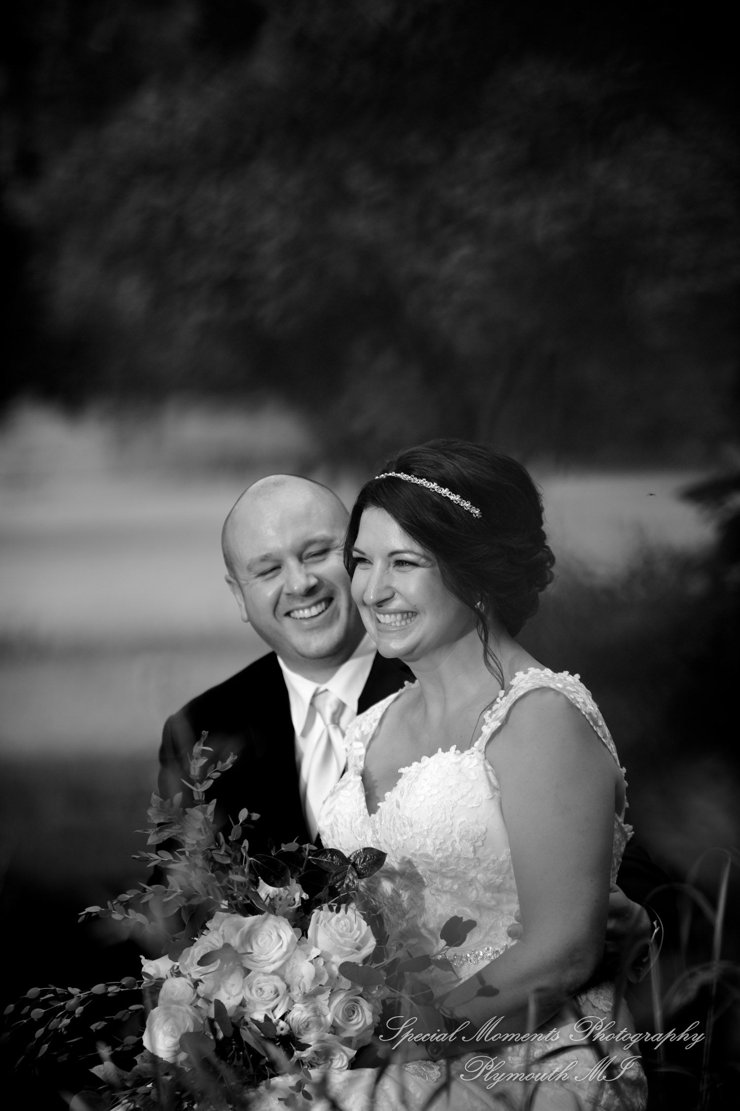 Krystal & Brian at Wellers East Garden Saline MI wedding photograph