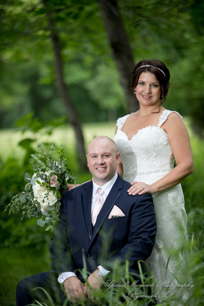 Krystal & Brian at Wellers East Garden Saline MI wedding photograph