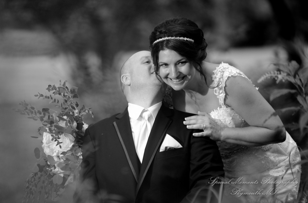 Krystal & Brian at Wellers East Garden Saline MI wedding photograph