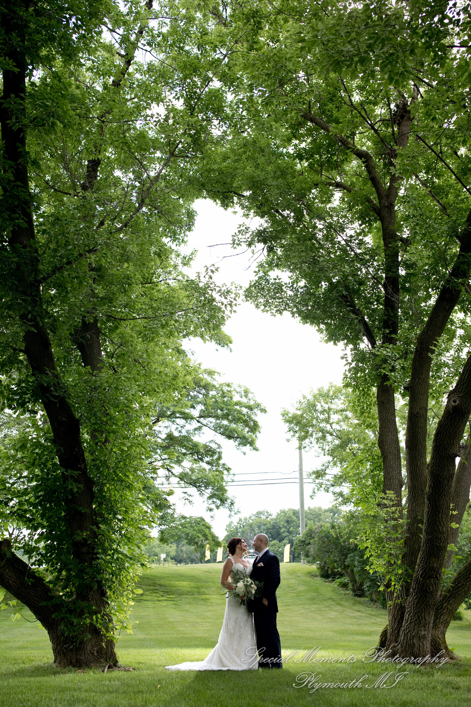Krystal & Brian at Wellers East Garden Saline MI wedding photograph