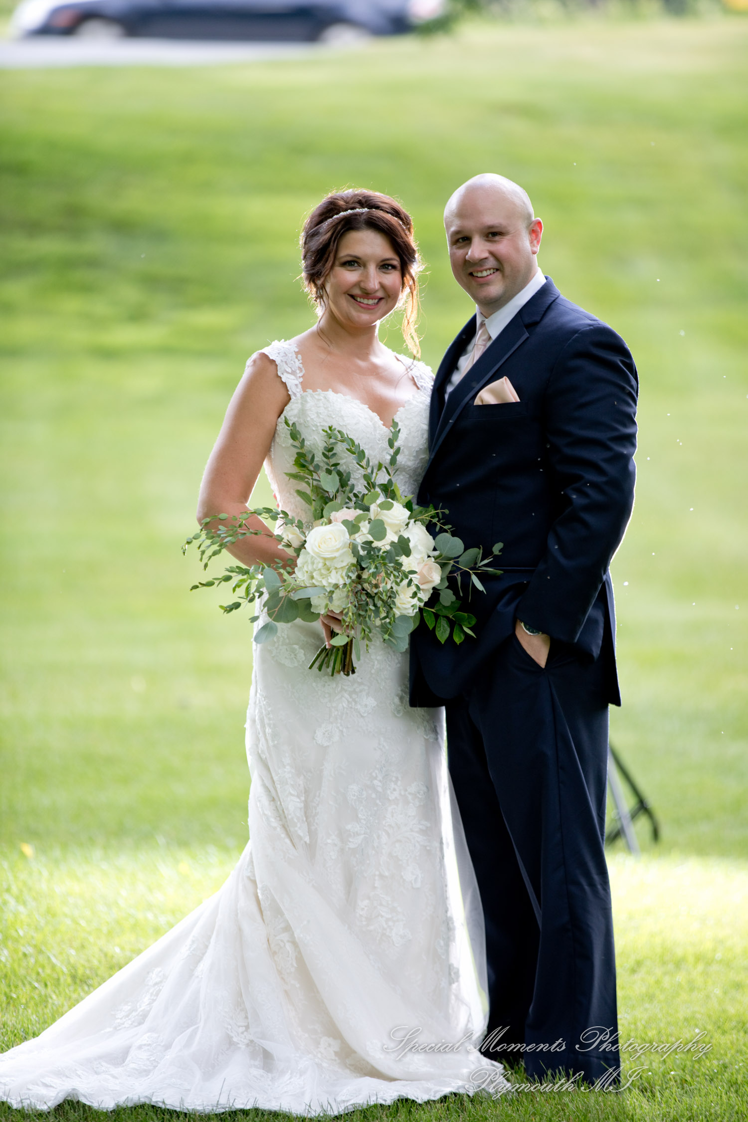 Krystal & Brian at Wellers East Garden Saline MI wedding photograph