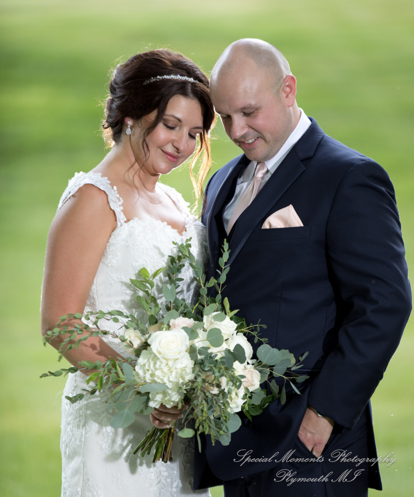 Krystal & Brian at Wellers East Garden Saline MI wedding photograph