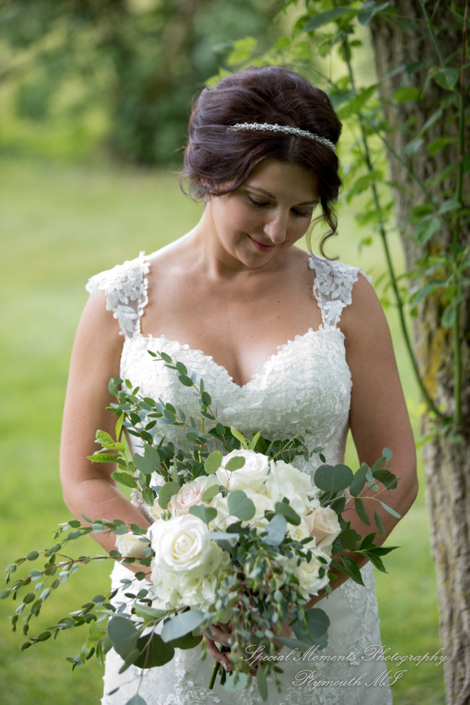 Krystal & Brian at Wellers East Garden Saline MI wedding photograph