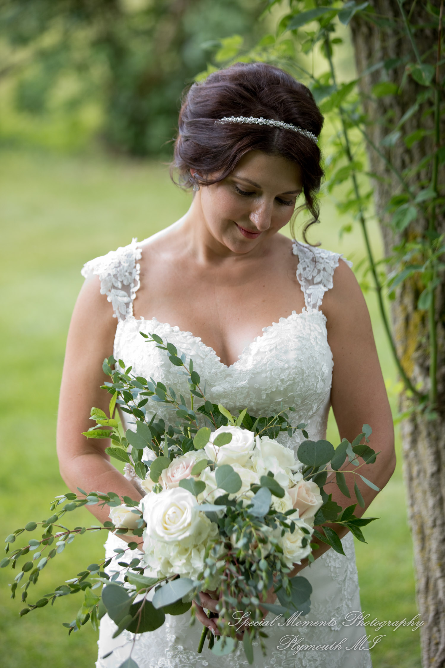 Krystal & Brian at Wellers East Garden Saline MI wedding photograph