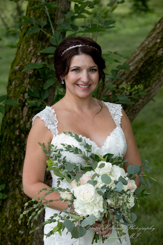 Krystal & Brian at Wellers East Garden Saline MI wedding photograph