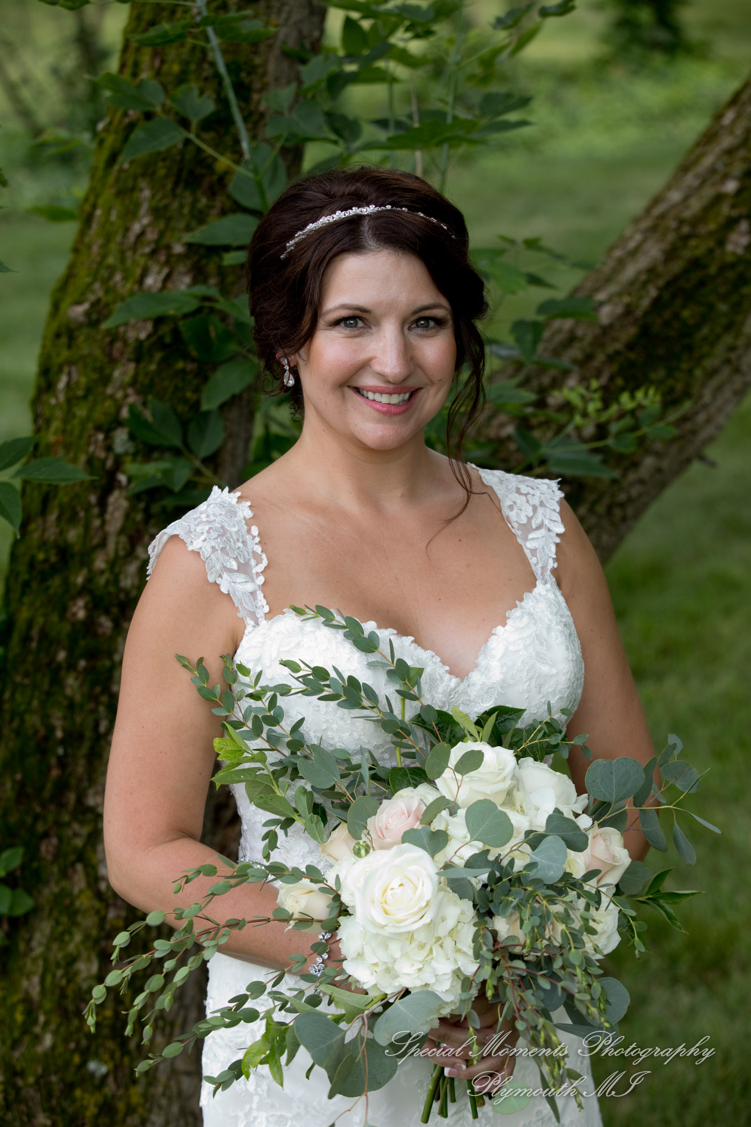 Krystal & Brian at Wellers East Garden Saline MI wedding photograph