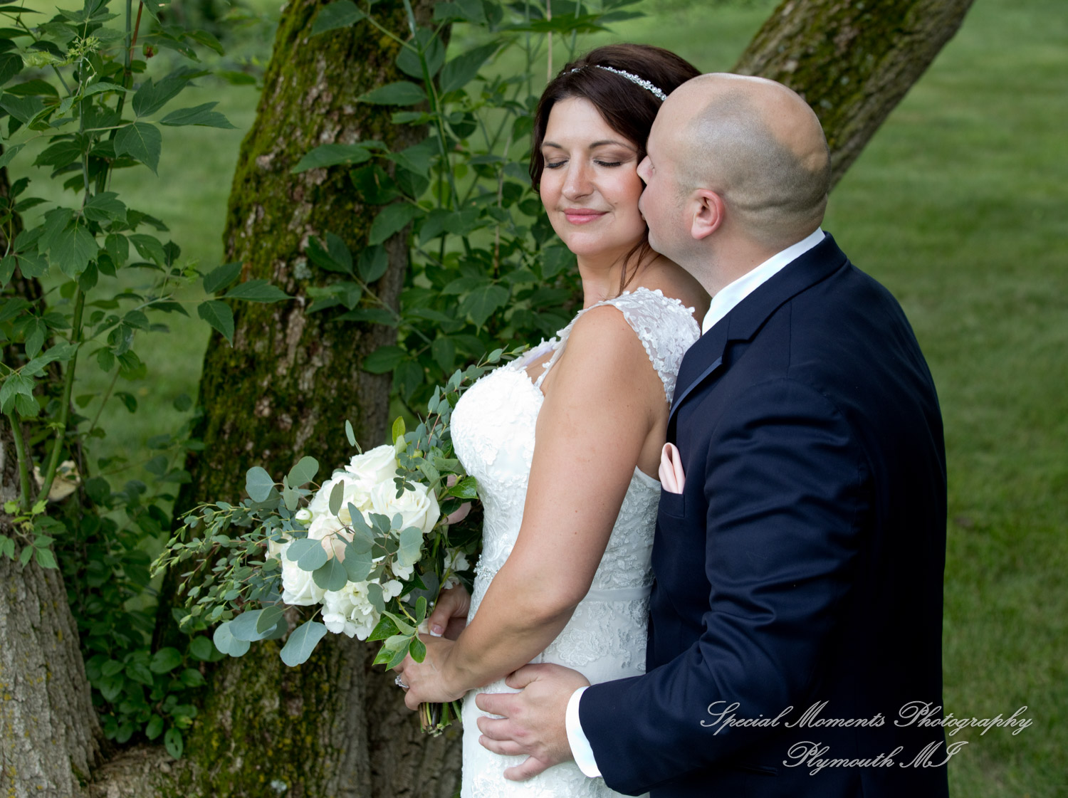 Krystal & Brian at Wellers East Garden Saline MI wedding photograph
